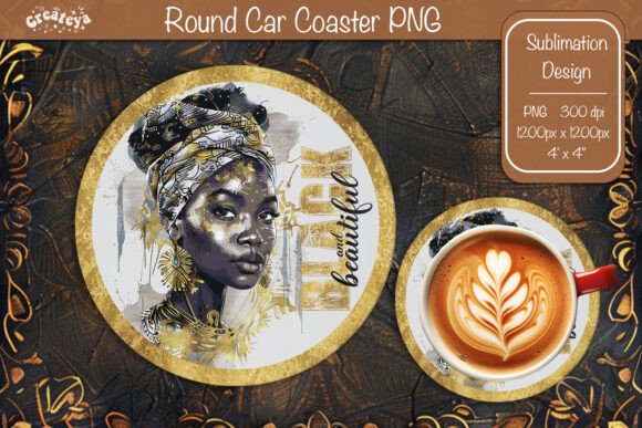 Download African Black History Coaster Round Png - Black Collection