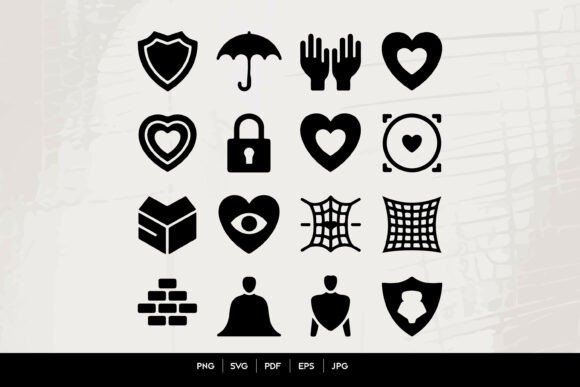 Download Black Protection and Safety Icons Set - Black Collection