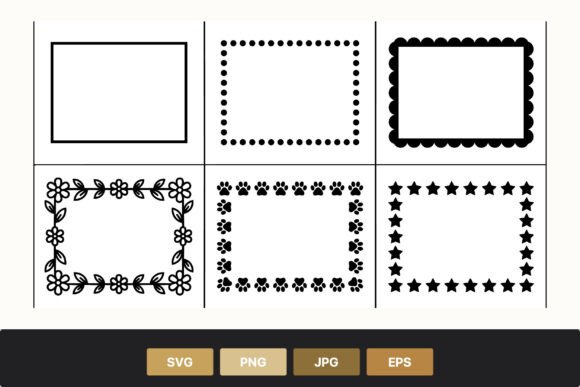 Download Black and White Decorative Border Frames - Black Collection