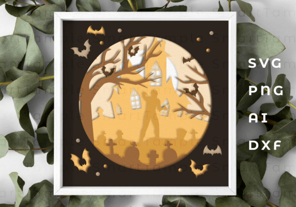 Download Zombie Shadow Box Svg, Halloween Cricut - Halloween cricut Collection