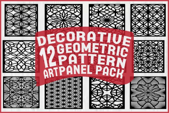 Download Black Geometric Pattern Panel SVG Bundle - Black Collection