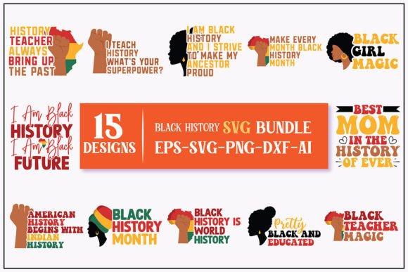 Download Black History SVG Designs Bundle - Black Collection