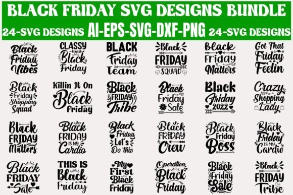 Download Black Friday SVG Designs Bundle - Black Collection
