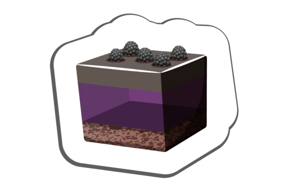Download Cake Birthday Sticker Icon Black Berry - Black Collection
