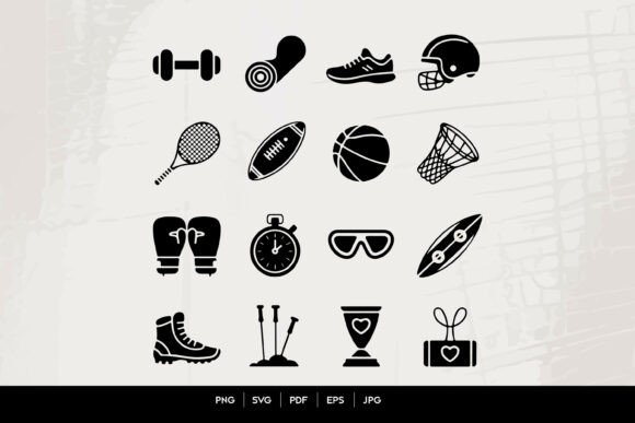 Download Black Sports Icons Set - Black Collection