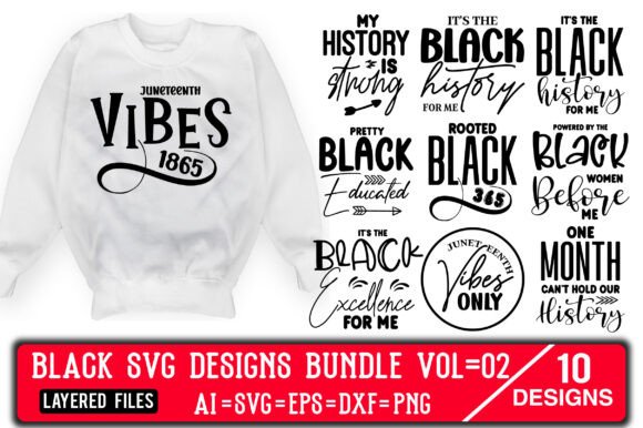 Download Black SVG Designs Bundle Vol.02 - Black Collection