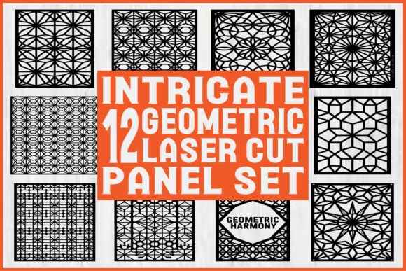Download Black Geometric Pattern Panel SVG Bundle - Black Collection