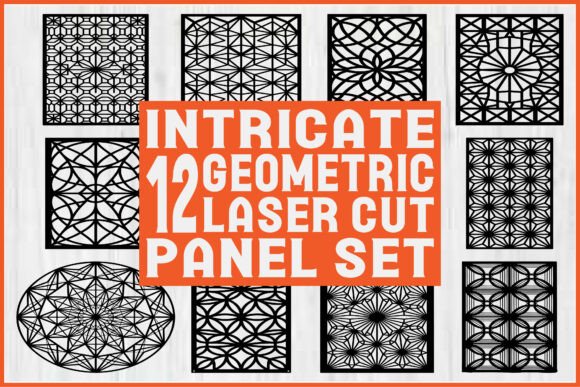 Download Black Geometric Pattern Panel SVG Bundle - Black Collection