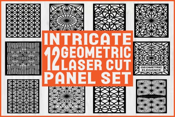Download Black Geometric Pattern Panel SVG Bundle - Black Collection
