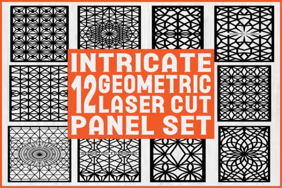 Download Black Geometric Pattern Panel SVG Bundle - Black Collection